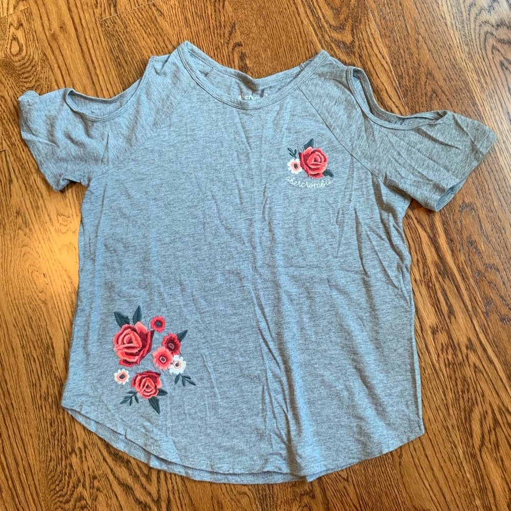 Abercrombie kids girls cold shoulder t-shi…